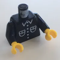 Torso Patch Pocket Shirt Print, Black Arms, Yellow Hands