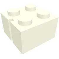 Brick 2 x 2 without Bottom Tubes, Slotted (with 2 slots, opposite)