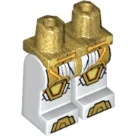 Hips and White Legs with Pearl Gold Knee Pads, Toes and Plates Print (Lance)