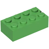 Brick 2 x 4 without Bottom Tubes, Slotted (with 1 slot)