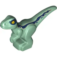 Animal, Dinosaur, Raptor, Baby with Dark Blue Stripes