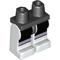 Hips and White Legs with Black Thigs and Lavender Stripes Print