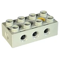 Duplo Toolo Brick 2 x 4 with Holes on Sides and Top and 1 Screw in Top