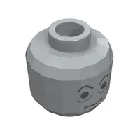 Minifig Head Darth Vader, Scars Gray Left, Eyebrows Print