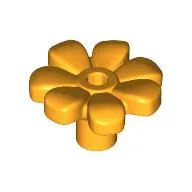 Plant, Flower, Minifig Accessory with 7 Thick Petals and Pin, Center Ring
