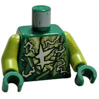 Torso Robe, Lightning, Asian Symbol print, Lime Arms, Green Hands