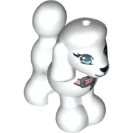 Animal, Dog, Poodle with Pink Collar, Blue Eyes, Black Nose and Mouth Print