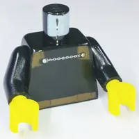 Torso Cape Chain Clasp and Belt Print (Dooku), Black Arms, Yellow Hands