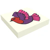 Tile 2 x 2 with Bird Print