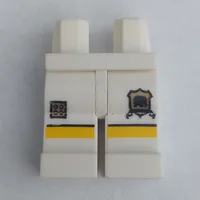 Hips and White Legs with Golden Brick, Shield and Yellow Stripe Print