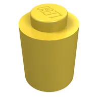 Brick Round 1 x 1 Solid Stud, No Bottom Groove