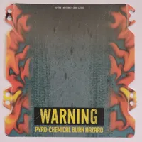 Ramp Cover, with Flames and 'WARNING PYRO-CHEMICAL BURN HAZARD' Print