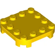 Plate Round Corners 4 x 4 x 2/3 Circle with Reduced Knobs