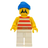 Pirate - Red Stripes, White Legs, Blue Bandana