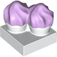 Duplo Food, Two Cakes on Plate Lavender