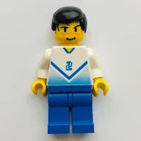 Soccer Player White Torso, Blue Legs #2