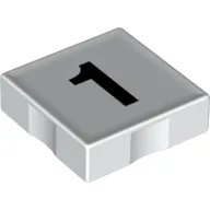 Duplo Tile 2 x 2 with Number '1' Print
