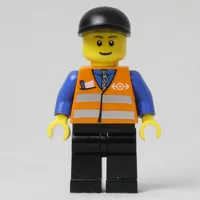 Worker - Orange Torso, Black Legs, Black Cap