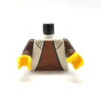 Torso Vest with Dark Orange Shirt Print (Leia), Brown Arms, Yellow Hands