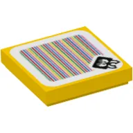 Tile 2 x 2 with Skuttlebug and Barcode Print (Sticker)