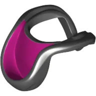 Minifig Neckwear Hood Folded Down with Purple Inside Print