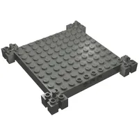 Brick Special 12 x 12 Base with 4 Corner Pegs, 1 x 10 Cutouts, Grooves
