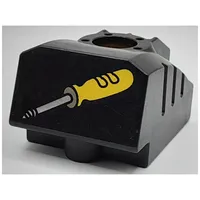 Duplo Toolo MyBot Engine Program Brick with Yellow Screwdriver Print