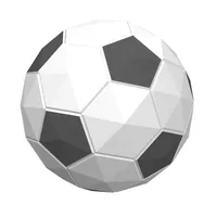 Sports Soccer / Basket Ball with Black Pentagons Print