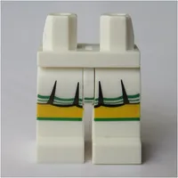 Hips and White Legs with Green and White Short Skirt and White Shoes Print