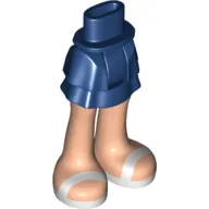 Minidoll Hips and Layered Skirt with Light Nougat Legs and White Sandals Print