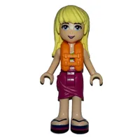 Stephanie - Lime Bikini, Magenta Skirt and Life Jacket