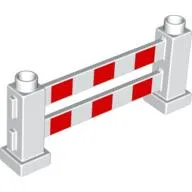 Duplo Fence 1 x 6 x 2 with Red Stripes Print