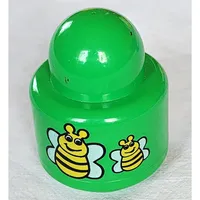 Primo Brick Round Rattle 1 x 1 with Two Bees Print