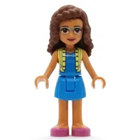 Olivia - Bright Light Yellow Jacket, Dark Azure Skirt