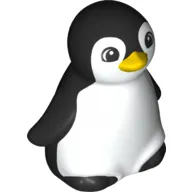 Duplo Animal Penguin with Yellow Beak Print