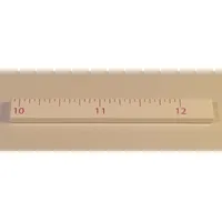 Tile 1 x 8 with Ruler INCH 10 - 12 Pattern