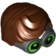 Hair and Large Thick Glasses, Parted and Wavy with One Eye Squinting Print (Robin)