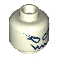 Minifig Head Electrolyzer, Eyes with Lightning Bolts, Jagged Smile Print [Hollow Stud]