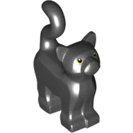 Animal, Cat, Standing New Style with Yellow Eyes and Dark Bluish Gray Nose and Mouth Print