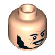 Minifig Head Sallah, Big Black Bears, Raised Eyebrow, Mean Grin print