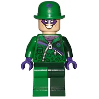 The Riddler in Green and Dark Green Outfit with Zipper