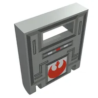 Box 2 x 2 x 2 Door with Slot and Red Rebel Logo Print