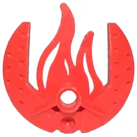 Large Figure Shield 5 x 5 with Flames