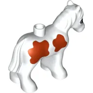Duplo Animal Horse/Foal with Large Brown Spots Print