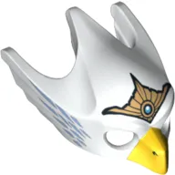 Mask Bird (Eagle) with Yellow Beak, Gold Headdress and Blue Feathers Print