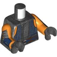 Torso, Robe with Blue Stripes, Blue String, Nougat Belt print, Orange Arms, Pearl Titanium Hands