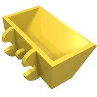 Construction Vehicle Bucket Smooth 2 x 4 x 1