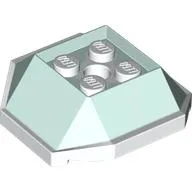 Wedge Sloped 4 x 4 with White Underside Pattern (Koopa Troopa Shell)