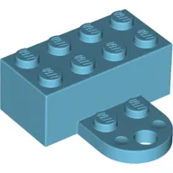 Brick Magnet 2 x 4 with Round Plate 2 x 2