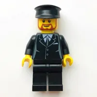 Man, Black Suit and Tie, Black Hat, Beard